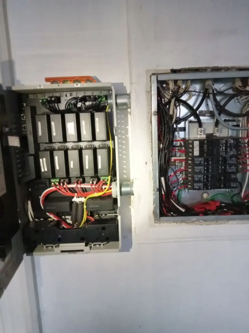 Electrical panel upgrade completed for Security Camera Wiring in Oatfield